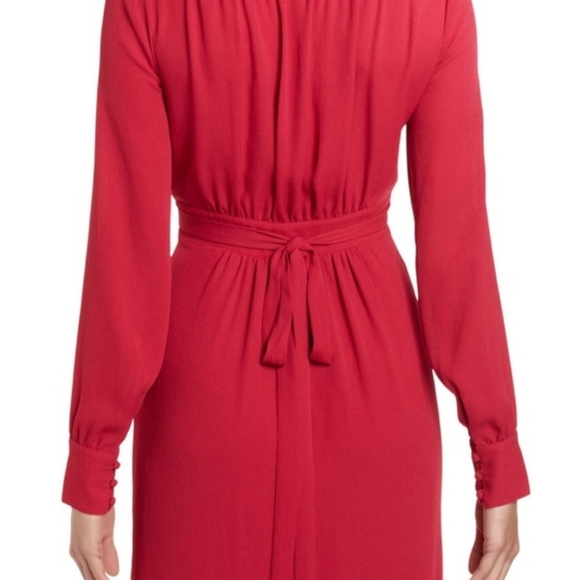 BCBGMAXAZRIA ❤️ Long Sleeve FABIANA Dress in Red Sangria XS - Picture 4 of 11
